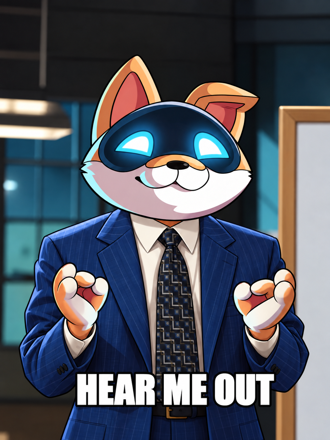 Arctificial Inu saying hear me out